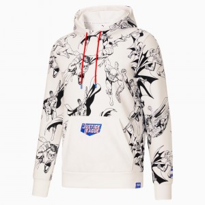 Sudadera con Capucha Puma PUMA x DC Justice League AOP Blancos | 01946OHQI