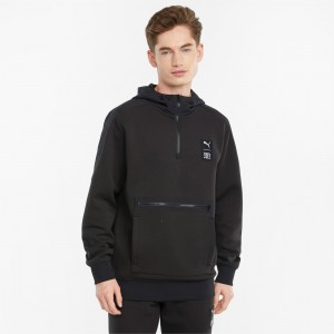 Sudadera con Capucha Puma PUMA x FIRST MILE Double Knit Negros | 89056SIWN