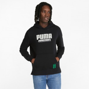 Sudadera con Capucha Puma PUMA x MINECRAFT Negros | 67439CHNT