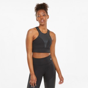 Sujetador Deportivo Puma Moto Entrenamiento Negros | 50186KCEG