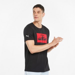 Tee 2 Puma Scuderia Ferrari Race Estampados Negros | 04651LEIY