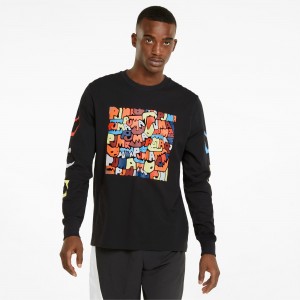 Tee Puma 4th Quarter Long Sleeve Negros | 17435WQAZ