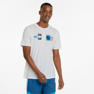 Tee Puma All Tournament Basketball Blancos Azules | 74510BLKF