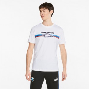 Tee Puma BMW M Motorsport Car Estampados Blancos | 42379UNPM
