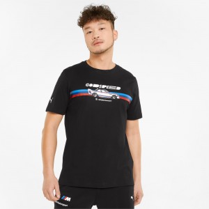 Tee Puma BMW M Motorsport Car Estampados Negros | 87624IBOQ