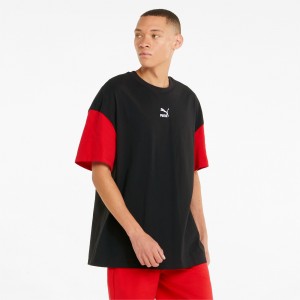 Tee Puma Classics Block Boxy Negros | 03745AIUS