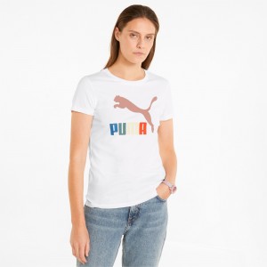 Tee Puma Classics Logo Interest Blancos | 84063EOBK