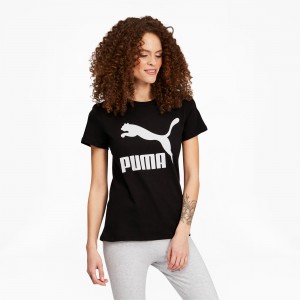 Tee Puma Classics Logo Negros | 64901AZYP