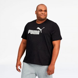 Tee Puma Essentials Heathe BT Negros | 39208KRGW