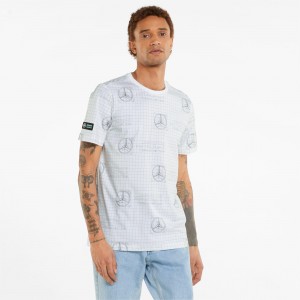 Tee Puma Mercedes F1 Printed Logo Blancos | 36518OCIV