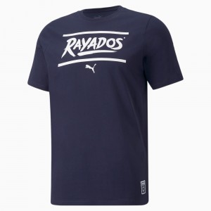 Tee Puma Monterrey FtblCore Soccer Blancos | 29807WKHA