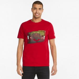 Tee Puma PUMA x BATMAN Estampados Barbados Cherry | 34597HXPN