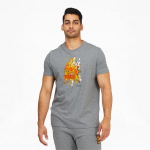 Tee Puma PUMA x BRITTO Tee Medium Gray Heather | 56982WSGI