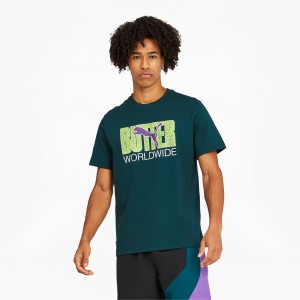 Tee Puma PUMA x BUTTER GOODS Estampados Azules | 29740UZVJ