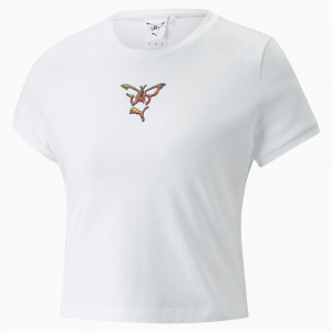 Tee Puma PUMA x DUA LIPA Slim Blancos | 37826AEYD