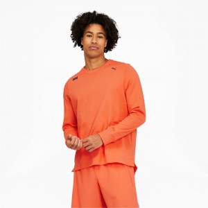 Tee Puma PUMA x HELLY HANSEN Long Sleeve Coral | 75231FTWI
