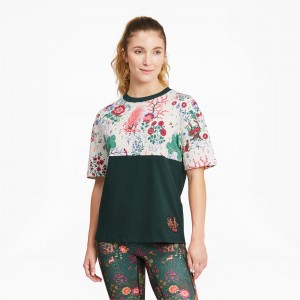 Tee Puma PUMA x LIBERTY Printed Verdes | 35216UXVC
