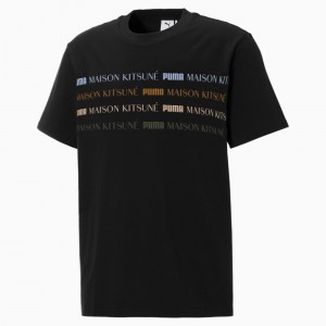 Tee Puma PUMA x MAISON KITSUNE Engineered Negros | 35419KBQW