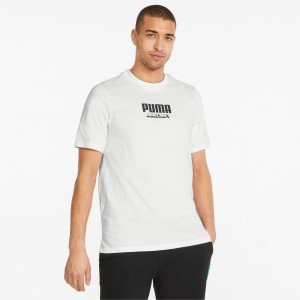 Tee Puma PUMA x MINECRAFT Estampados Blancos | 67428LMDX