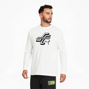 Tee Puma PUMA x SANTA CRUZ Long Sleeve Tee Blancos | 06241UKDB