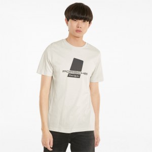 Tee Puma Porsche Legacy Logo Ivory Glow | 60492JCVQ