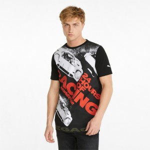 Tee Puma Porsche Legacy Statement Estampados Negros | 64192DRVT