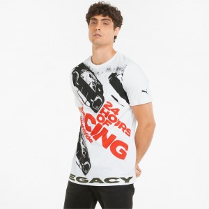 Tee Puma Porsche Legacy Statement Estampados Blancos | 81057RAFC