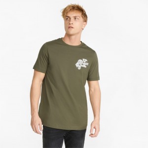 Tee Puma Porsche Legacy Statement Verdes Oscuro | 45019XHJO