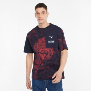 Tee Puma Red Bull Carreras Printed NIGHT SKY | 49137FVYX