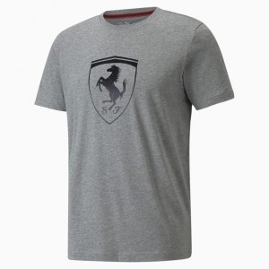 Tee Puma Scuderia Ferrari Race Big Shield Medium Gray Heather | 17289NGHP