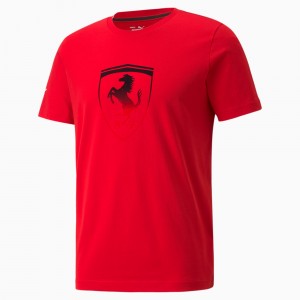Tee Puma Scuderia Ferrari Race Big Shield Rosso Corsa | 37246EHWT