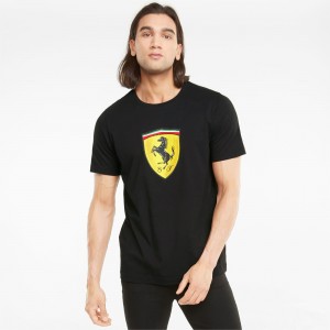 Tee Puma Scuderia Ferrari Race Bold Colour Shield Negros | 52648JTYO