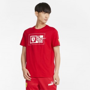 Tee Puma Scuderia Ferrari Race Estampados Rosso Corsa | 26815DVGP