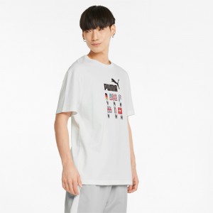 Tee Puma The NeverWorn Estampados Blancos | 30852RNDC