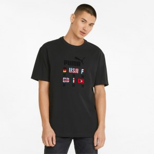 Tee Puma The NeverWorn Estampados Negros | 39478PMXI