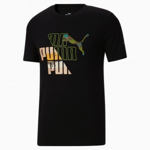 Tee Puma Tiger Desert Negros | 56023JWVH