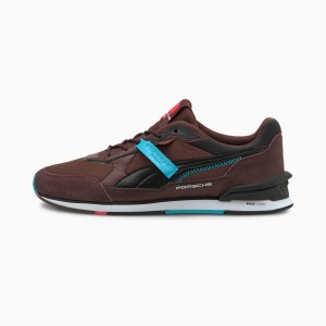 Tenis Automovilismo Puma Porsche Legacy Low Racer Negros Blancos | 06178JCWT
