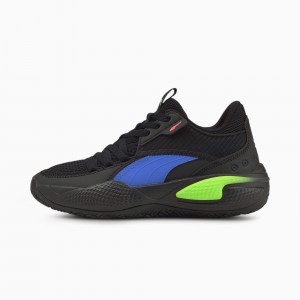 Tenis Basquetbol Puma Court Rider 2.0 Pop JR Negros | 13087XDZE