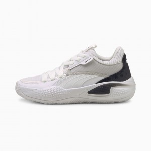 Tenis Basquetbol Puma Court Rider I Basketball Jr Blancos Negros | 43952IEZM