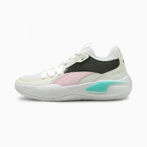 Tenis Basquetbol Puma Court Rider Summer Days Basketball Jr Blancos Rosas | 82316CBKA
