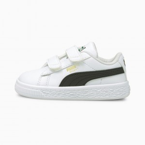 Tenis Puma Basket Classic XXI Toddler Blancos Negros | 40521WCKZ