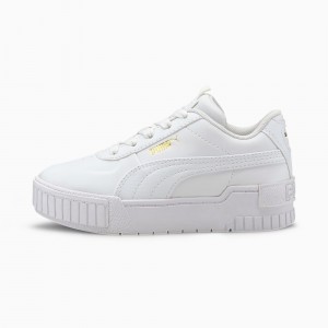 Tenis Puma Cali Deporte Little Blancos Blancos | 35927CJXD