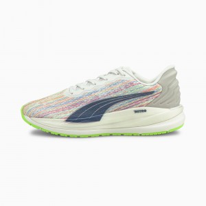 Tenis Puma Magnify Nitro SP Correr Blancos Verdes | 04762SMHD