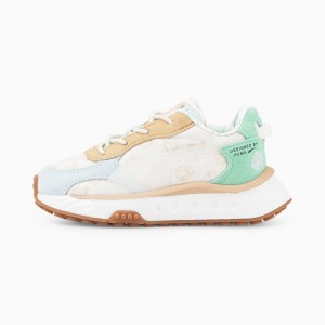 Tenis Puma PUMA x Animal Crossing New Horizons Wild Rider Toddler Azules Blancos | 38197AMSU