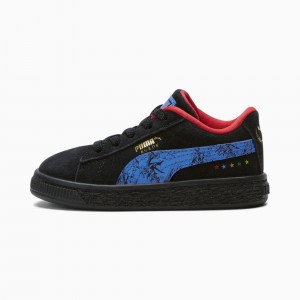 Tenis Puma PUMA x DC Justice League Suede Toddler Negros | 60134HQBU