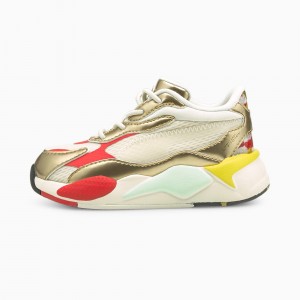 Tenis Puma PUMA x HARIBO RS-X³ Toddler Blancos Dorados | 38165RNBL