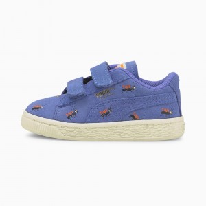 Tenis Puma PUMA x TINYCOTTONS Suede Toddler Azules Blancos | 42576VRQH