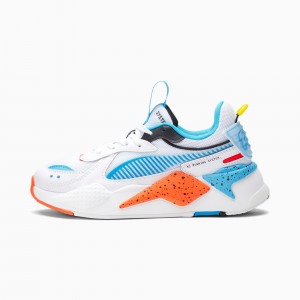 Tenis Puma RS-X Airbrush JR Blancos Rojos Azules | 70481LZAJ