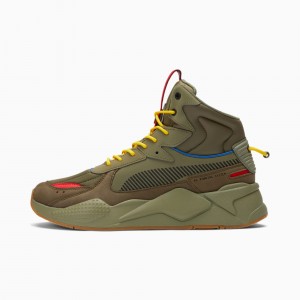 Tenis Puma RS-X Mid Azules Verdes Negros | 18403BFGJ