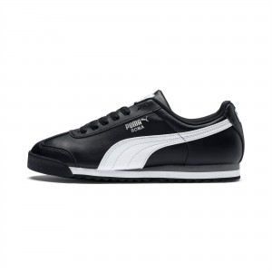 Tenis Puma Roma Basic JR Negros Blancos Plateados | 13256ZOIC